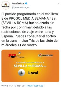 Consulta sorteo de partidos Progol